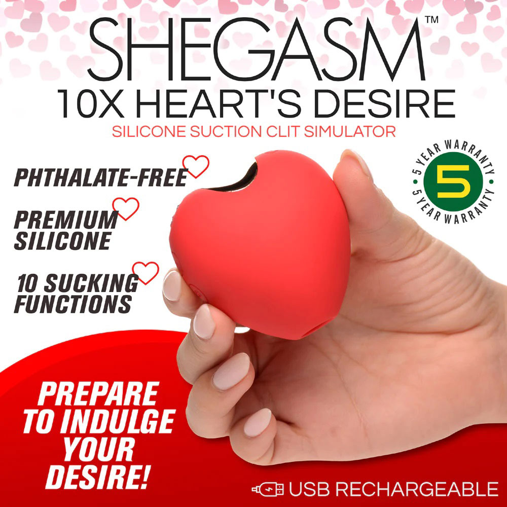 Inm Ag Shegasm X Heart Desire Silicone Suction Clit Stimulator