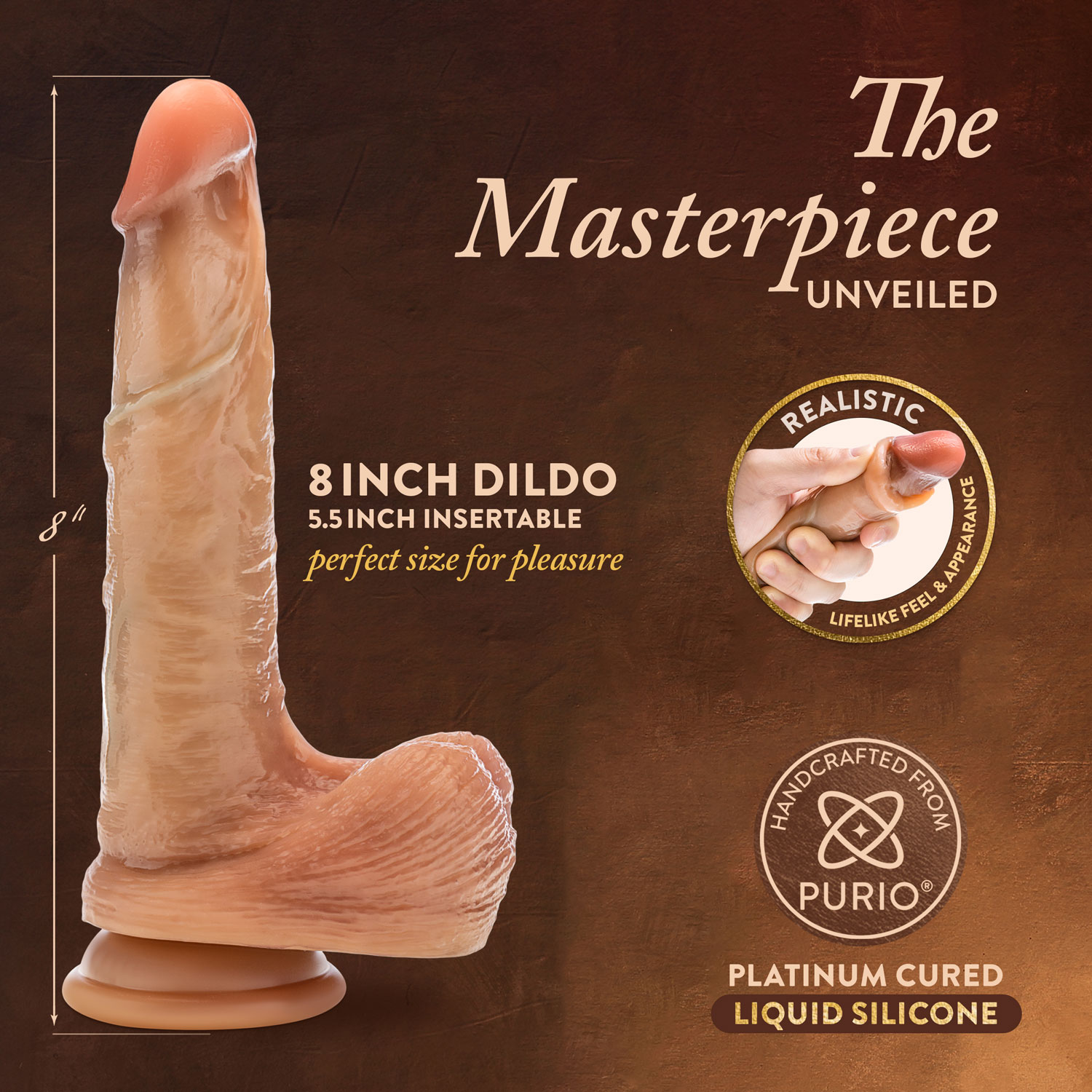 Bl Renaissance Davinci Inch Sliding Foreskin Dildo With