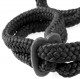 Fetish Fantasy Series Silk Rope Love Cuffs - Black Image