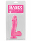 Basix Rubber Works - 6.5 Inch Dong With Suction Cup - Pink Image