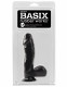 Basix Rubber Works - 6.5 Inch Dong With Suction Cup - Black Image