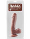 Basix Rubber Works - 7.5 Inch Dong With Suction  Cup - Brown Image