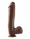 Basix Rubber Works - 10 Inch Dong With Suction - Brown Image
