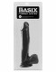 Basix Rubber Works 12 Inch Dong With Suction Cup - Black Image
