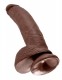King Cock 9-Inch Cock With Balls - Brown Image