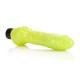 Glow-in-the-Dark Jelly Penis Vibe 7 Inches - Green Image