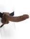 Fetish Fantasy Series 9-Inch Hollow Strap-on With Balls - Brown Image