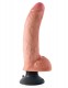 King Cock 9-Inch Vibrating Cock With Balls - Flesh Image