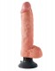 King Cock 10-Inch Vibrating Cock With Balls -  Flesh Image
