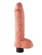 King Cock 10-Inch Vibrating Cock With Balls -  Flesh Image