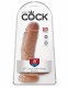 King Cock  8 Inch Cock With Balls - Tan Image