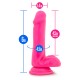 Neo - 6 Inch Dual Density Cock With Balls - Neon Pink Image