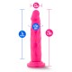 Neo - 7.5 Inch Dual Density Cock - Neon Pink Image