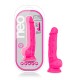 Neo - 7.5 Inch Dual Density Cock With Balls - Neon Pink Image