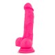 Neo - 7.5 Inch Dual Density Cock With Balls - Neon Pink Image