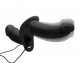 Power Pegger Silicone Vibrating Double Dildo With  Harness - Black Image