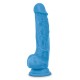 Neo - 7.5 Inch Dual Density Cock With Balls - Neon Blue Image