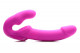 Evoke Rechargeable Vibrating Silicone Strapless Strap on - Pink Image