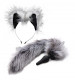 Grey Wolf Tail Anal Plug and Ears Set Image