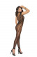 Crochet Footless Bodystocking With Open Crotch - One Size - Black Image