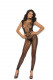Crochet Footless Bodystocking With Open Crotch - One Size - Black Image
