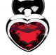 Red Heart Gem Anal Plug - Small Image
