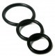 Trinity Silicone Cock Rings - Black Image