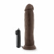 Dr. Skin - Dr. Throb - 9.5 Inch Vibrating  Realistic Cock With Suction Cup - Chocolate Image