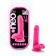 Neo Elite - 6 Inch Silicone Dual Density Cock  With Balls - Neon Pink Image