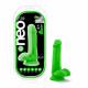 Neo Elite - 6 Inch Silicone Dual Density Cock  With Balls - Neon Green Image