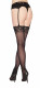 Sheer Lace Thigh High - One Size - Black Image