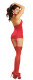 Sheer Garter Dress - One Size - Red Image