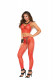 Cami Top and Matching Legging With Feather Design - One Size - Red Image