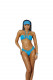 Lycra Bikini Top and Matching G-String - One Size - Turquiose Image