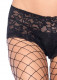 Fence Net Boy Short Pantyhose - Queen Size - Black Image