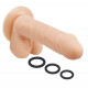 Pro Sensual Premium Silicone 8 Inch Dong With 3  Cockrings - Flesh Image