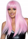 24 Inch Long Straight Bang Wig Pink Image
