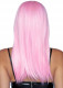 24 Inch Long Straight Bang Wig Pink Image