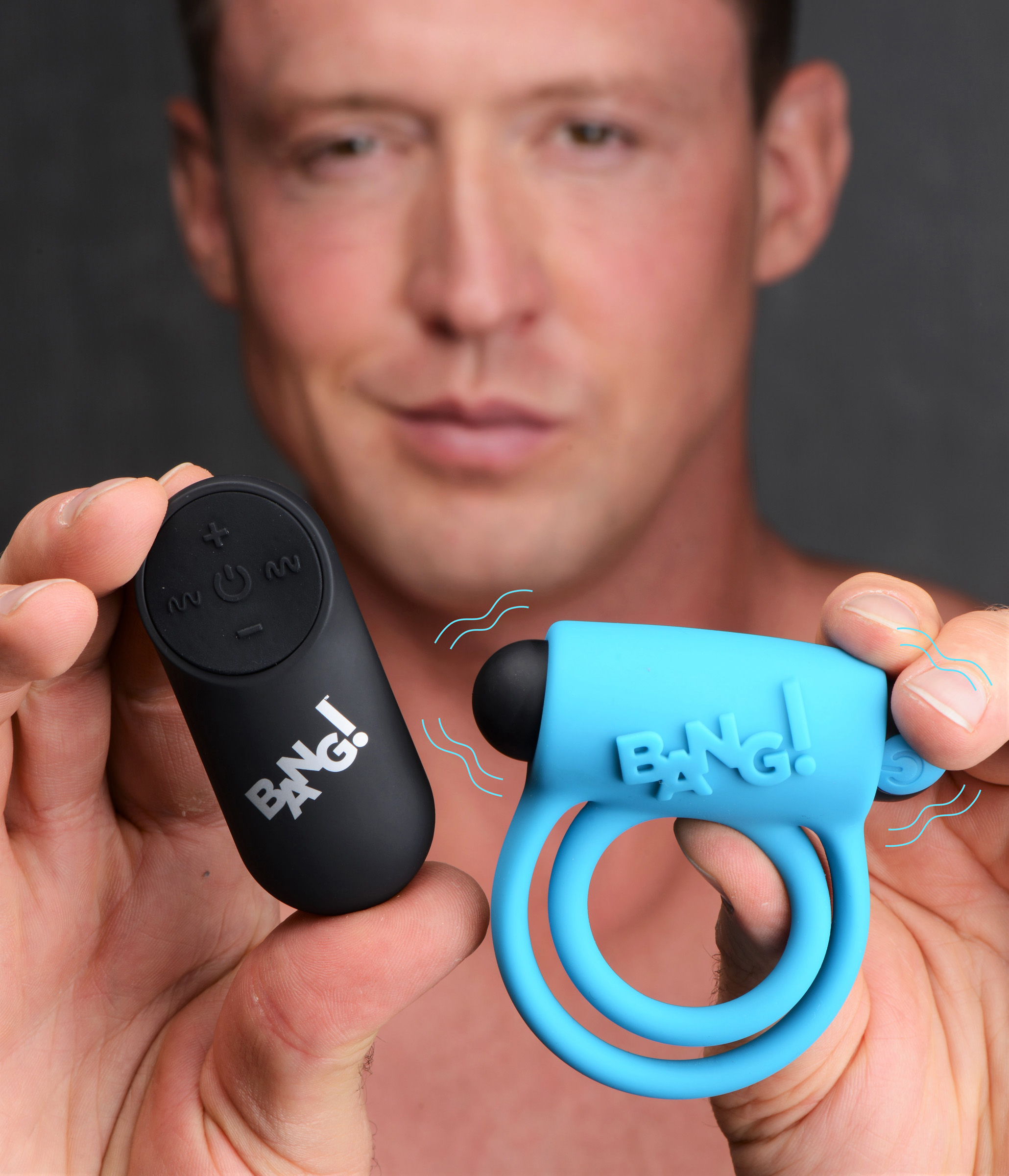 Bng Ag572 Blu Bang Silicone Cockring And Bullet With Remote Control