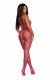 Diamond Net Bodystocking - One Size - Neon Pink Image