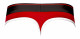 Retro Sport Panel Thong - L/ XL  - Red/ Black Image