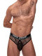 Cock Pit Net Cock Ring Thong - S/ M - Black Image