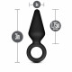 Anal Adventures - Platinum - Silicone Loop Plug - Small - Black Image