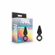 Anal Adventures - Platinum - Silicone Loop Plug - Small - Black Image