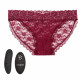 Remote Control Lace Panty Set - L/ XL - Burgundy Image