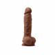 Colours - Pleasures - Vibrating - 5 Inch Dildo -  Brown Image