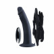 Diki Rechargeable Vibrating Dildo With Harness - Just Black Image
