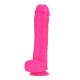 Neo Elite - 11 Inch Silicone Dual Density Cock  With Balls - Neon Pink Image