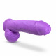 Neo Elite - 11 Inch Silicone Dual Density Cock With Balls - Neon Purple Image