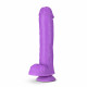Neo Elite - 11 Inch Silicone Dual Density Cock With Balls - Neon Purple Image